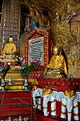 Inle Lake Myanmar. Pindaya, the famous Shwe Oo Min pagoda, a natural cave filled with thousands of gilded Buddha statues. 